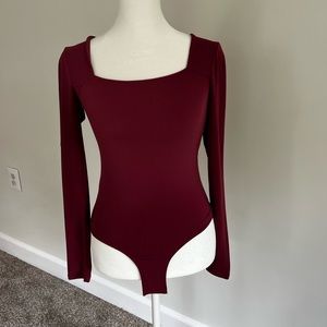 BCBG Generation wine red bodysuit